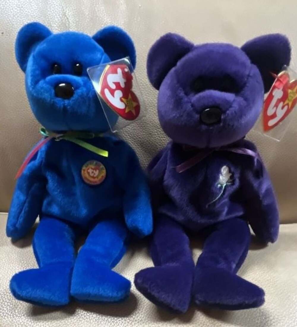 Ty Beanie Baby Clubby Bear Blue Plush with Tag